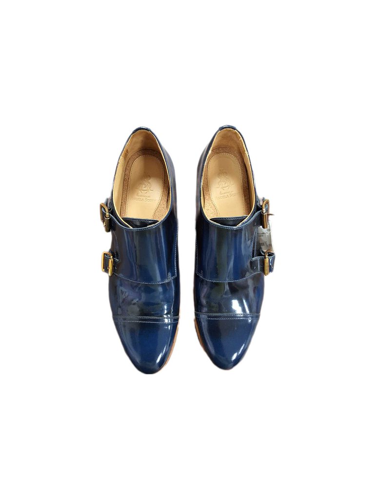 Angela scott patent loafer/2 buckles