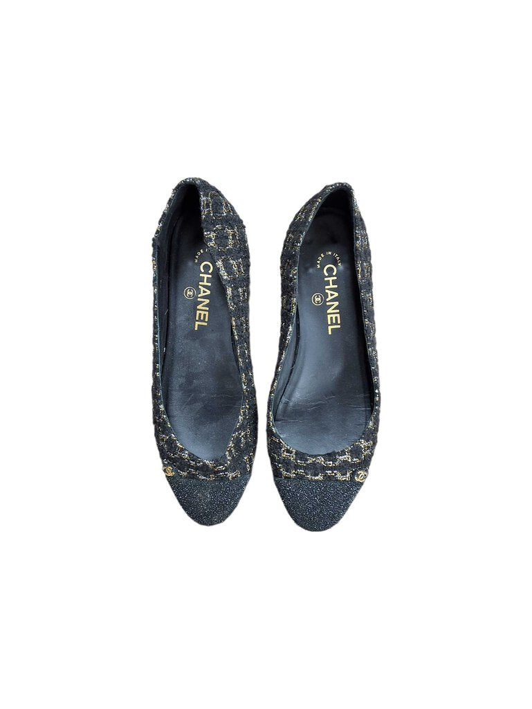 Chanel Flat w/tweed