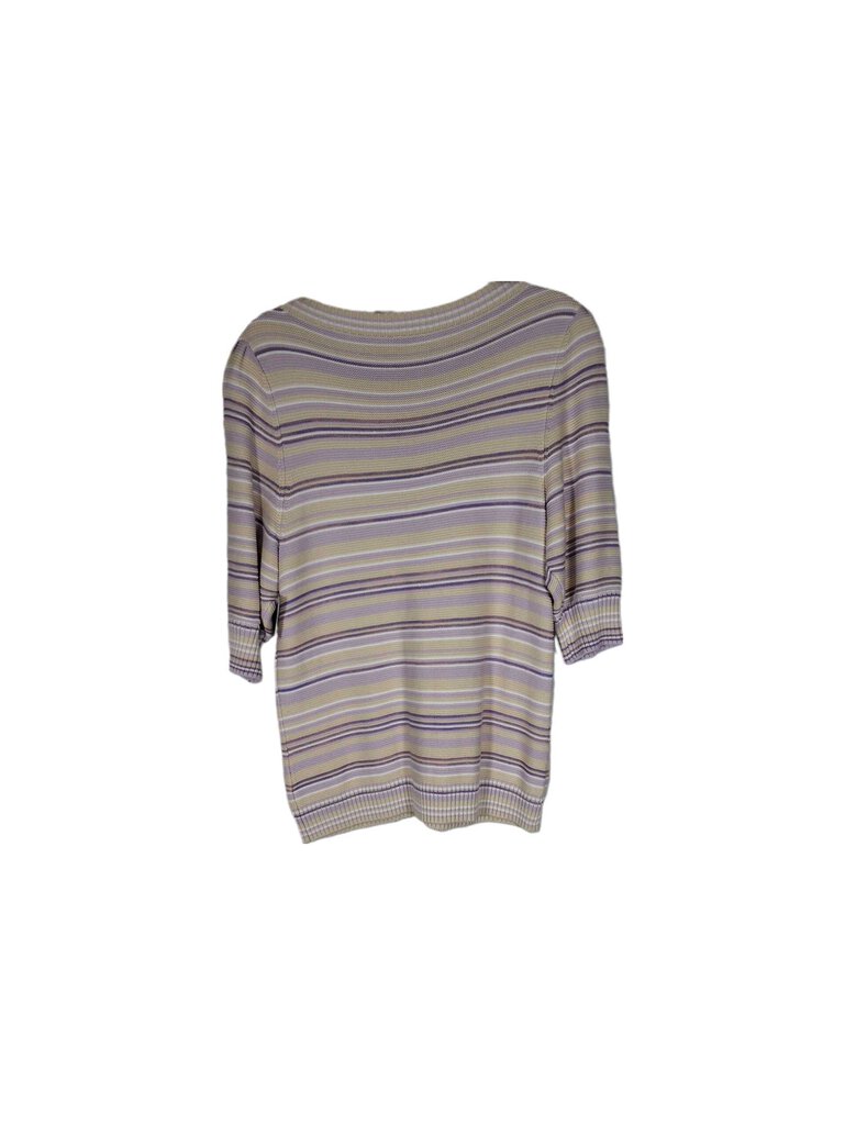 Ecru Cardigan Sweater/stripe