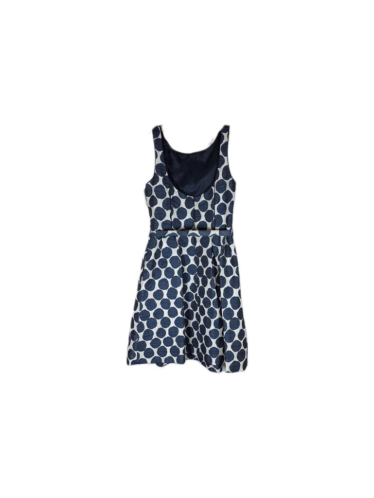 Theia sleeveless cocktail dress w/dots