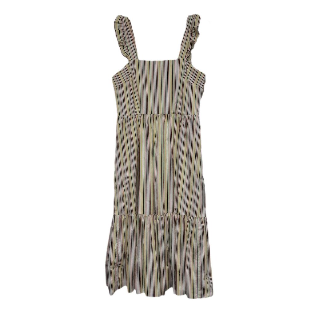 Sleeveless maxi sundress/pinstripe