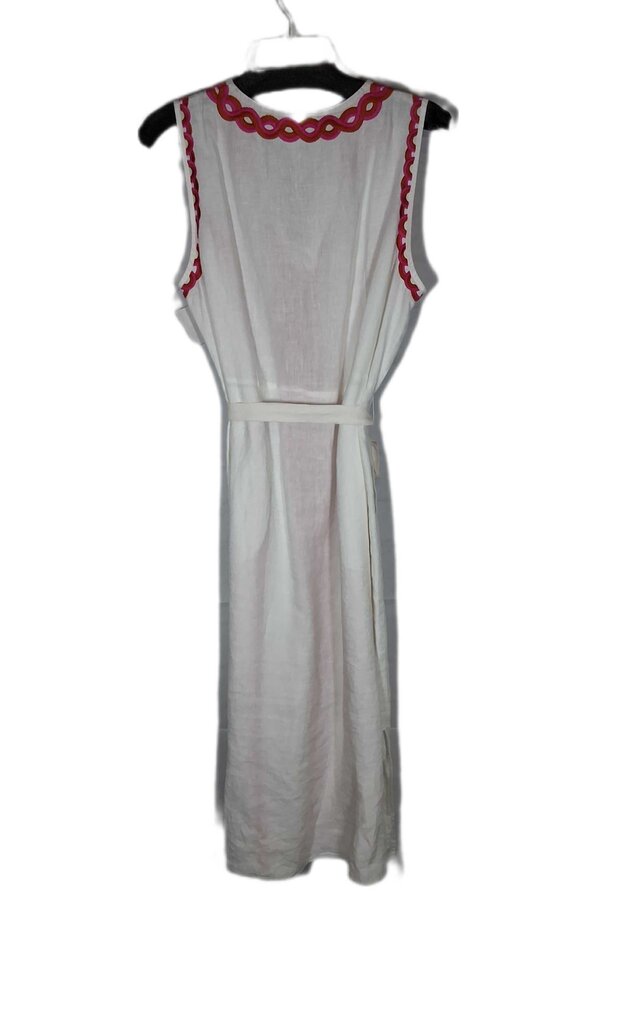 Boden sleeveless linen maxi/embroidery braid trim