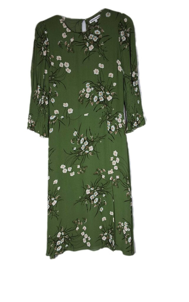 Reformation 3/4 sleeve sheer dress w/daisies