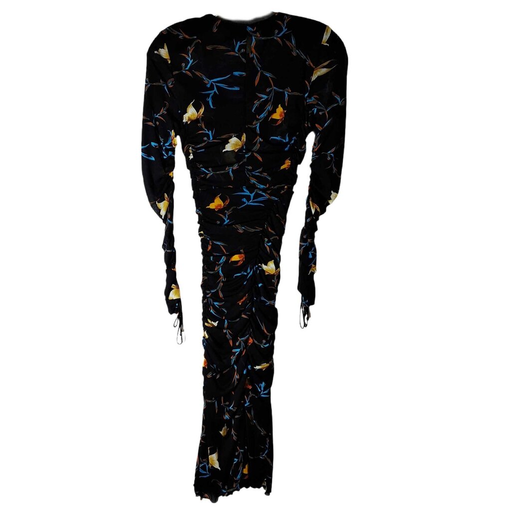 dvf long sleeve gathred tulle dress/butterflies