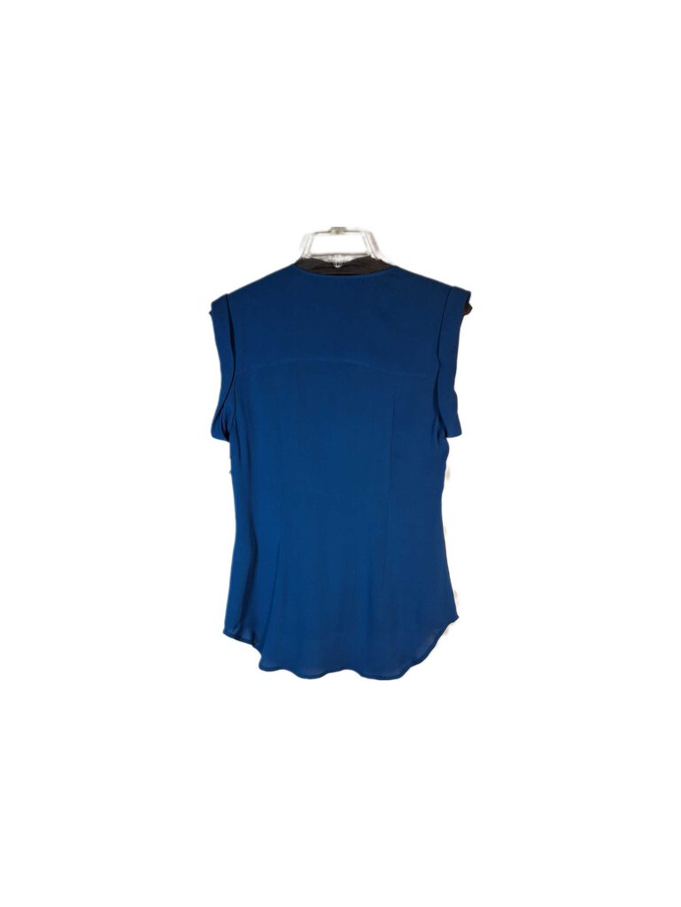 veronica beard silk top w/trim