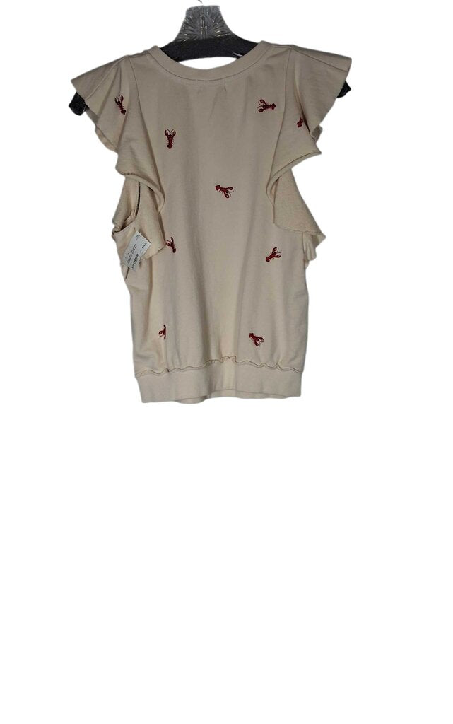 t.la flutter sleeve knit top/lobsters