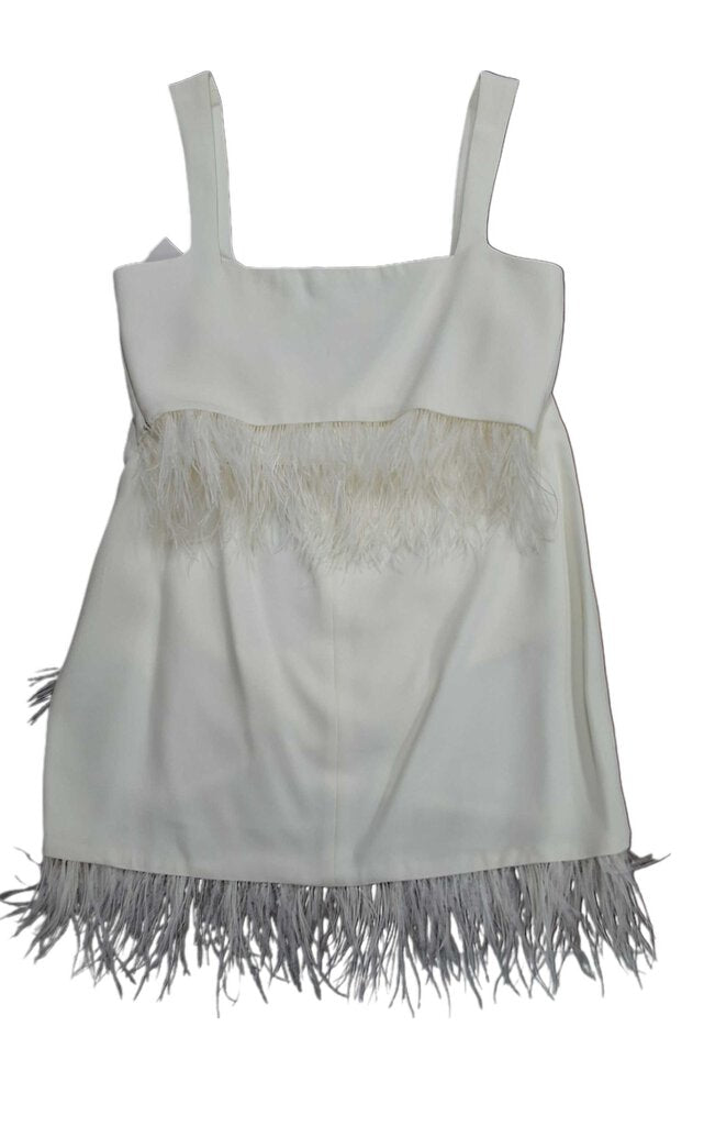 saylor 2pc skirt set w/feather trim