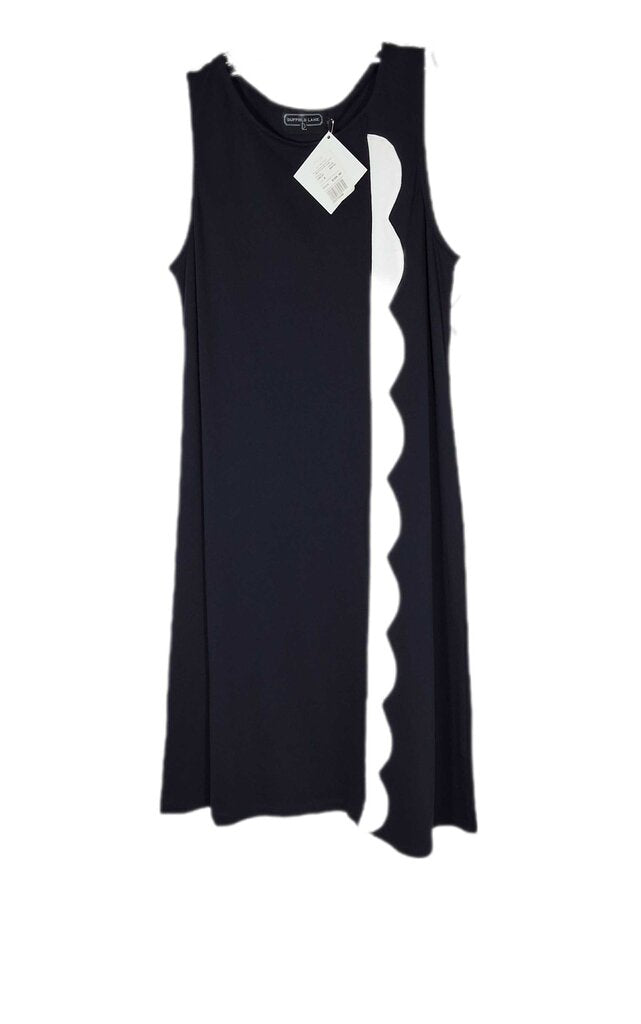 Duffield Lane sleeveless knit sheath/scallop trim