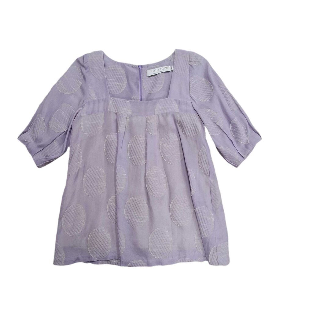 Hunter Bell sheer top/big dots