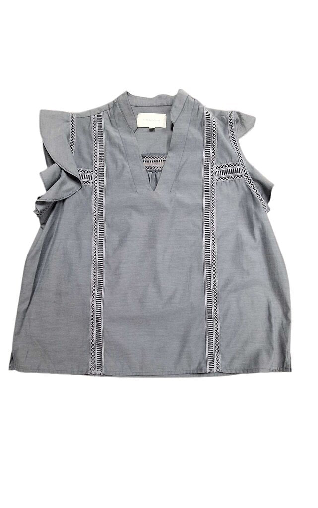 Brochu Walker flutter sleeve v-neck top/trim