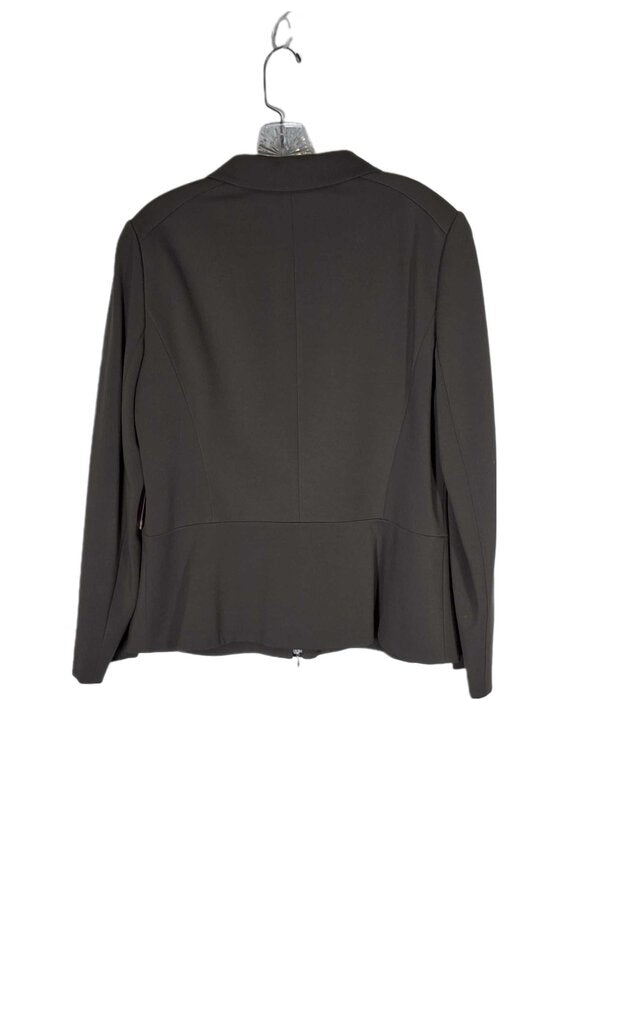 Lafayette knit jacket/suede front w/zipper