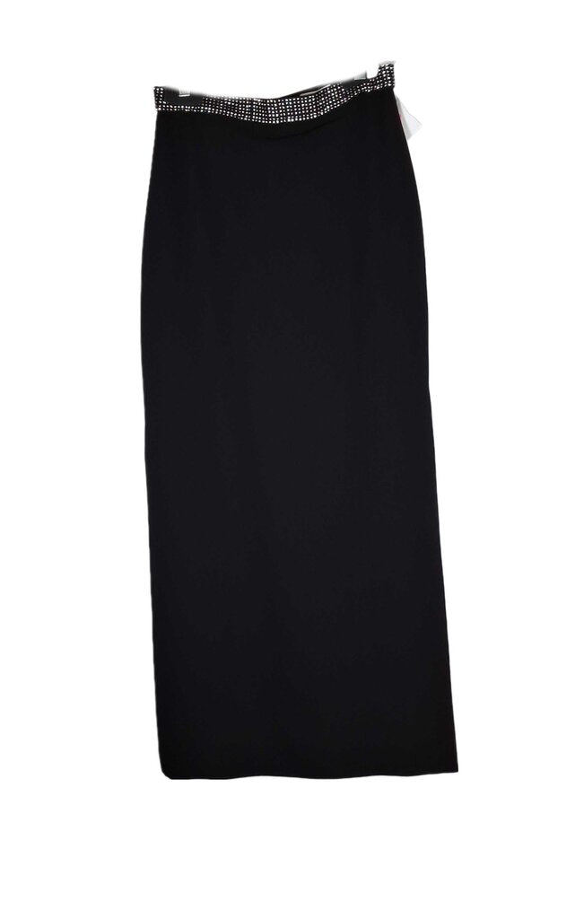 halston long cocktail skirt/rhinstone trim