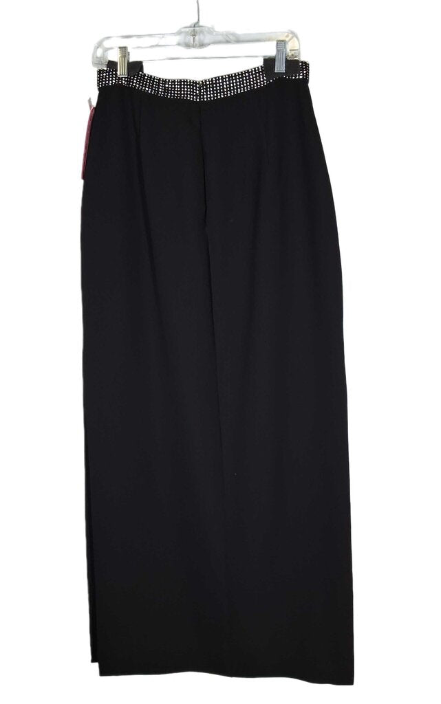 halston long cocktail skirt/rhinstone trim