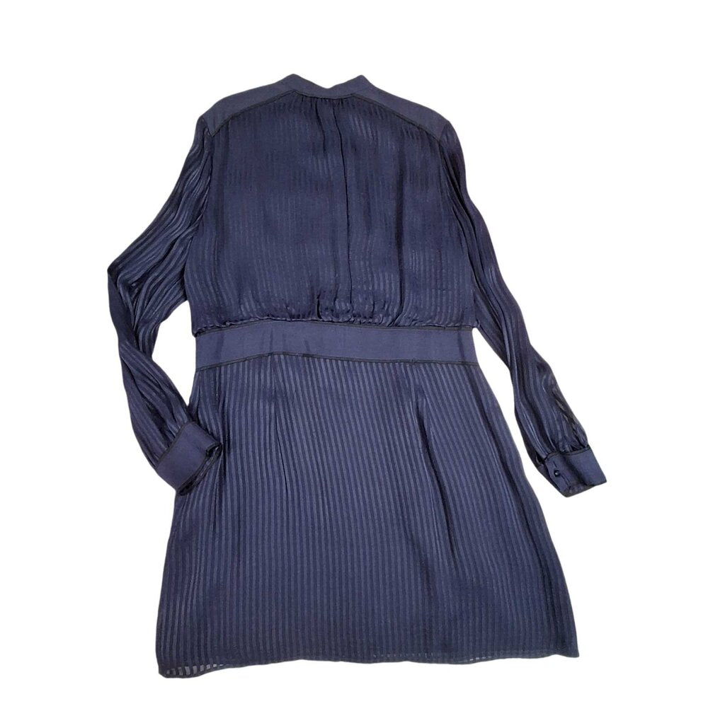Reiss long sheer leave /dress/pinstripe