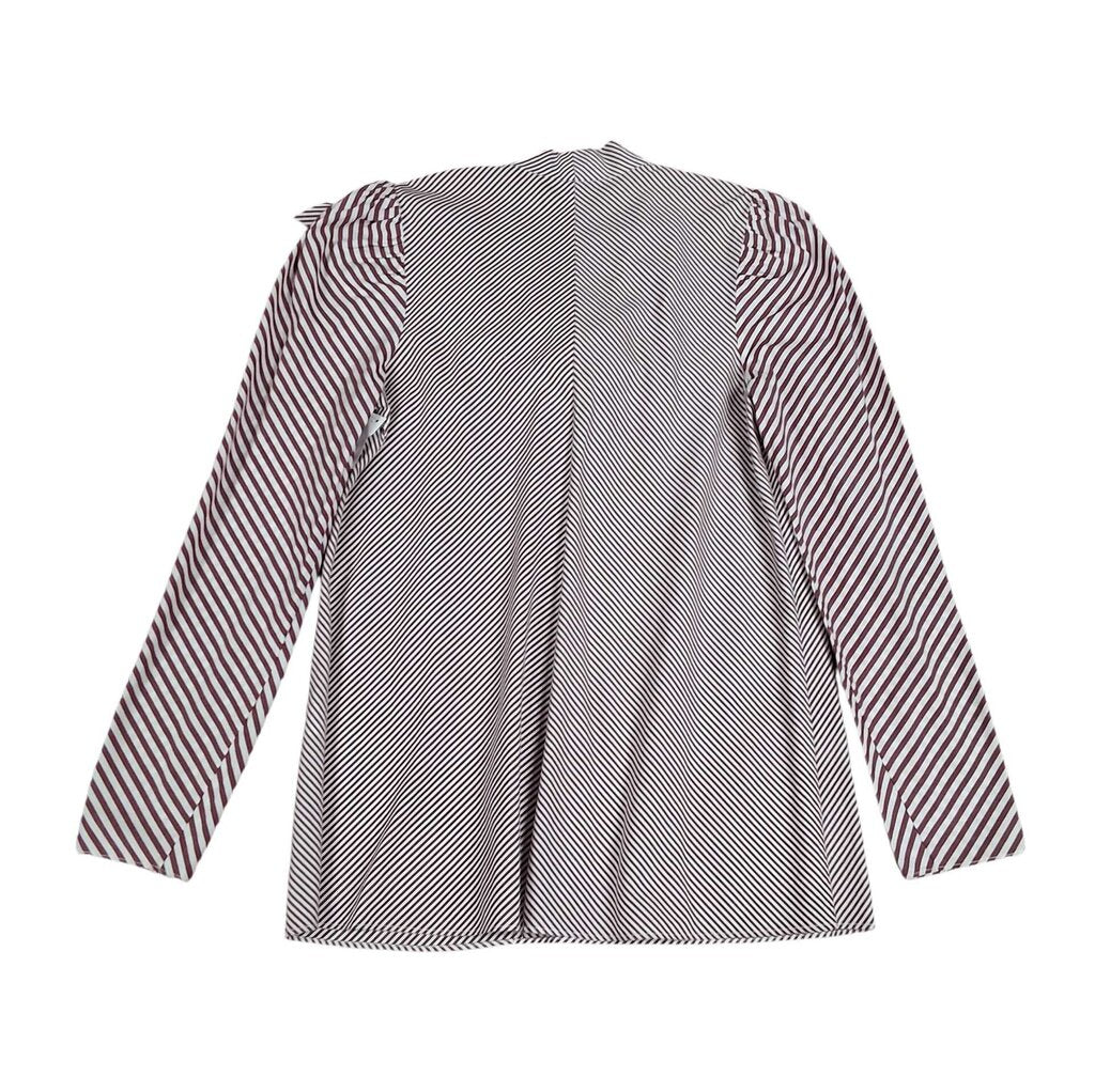 long sleeve stripe blouse/bow