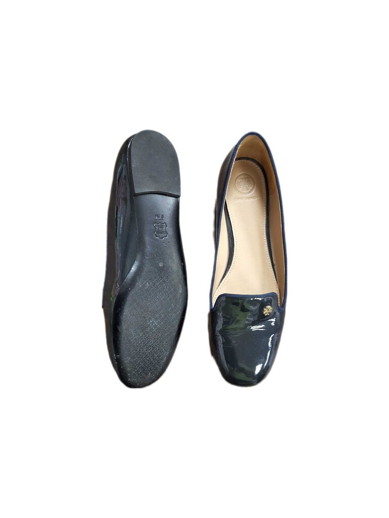 tory burch patent flat/round toe