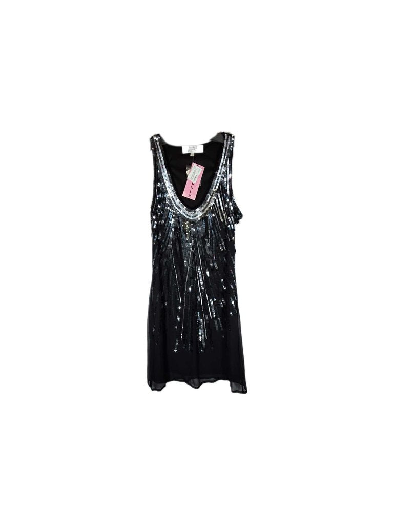 badgley mischka sleeveless sequin cocktail dress