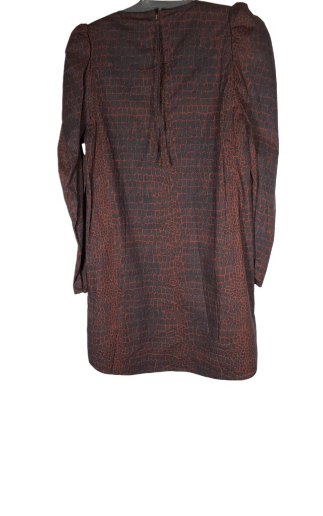 anna cate puff long sleeve dress w /stenciled