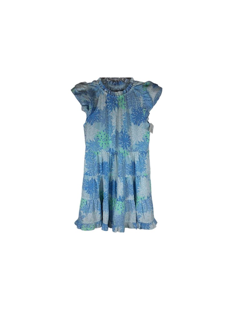 STS flutter sleeve dress/abstract flowers