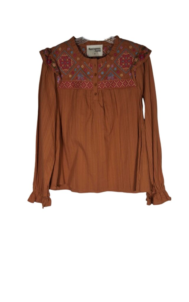 savanna Jane long sleeve top/embroid