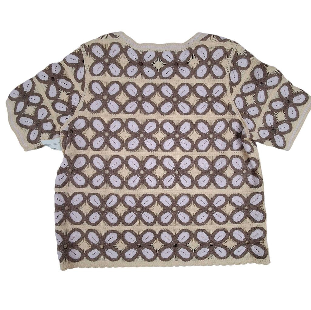 Design History short sleeve sweater/crochet