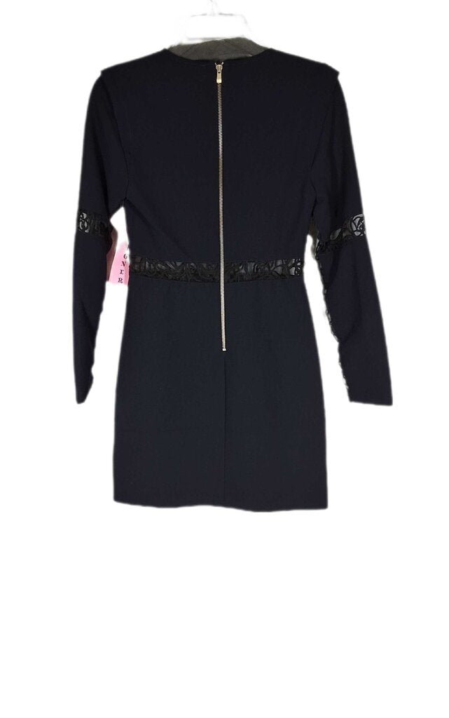 Maje long sleeve dress/sheer trim