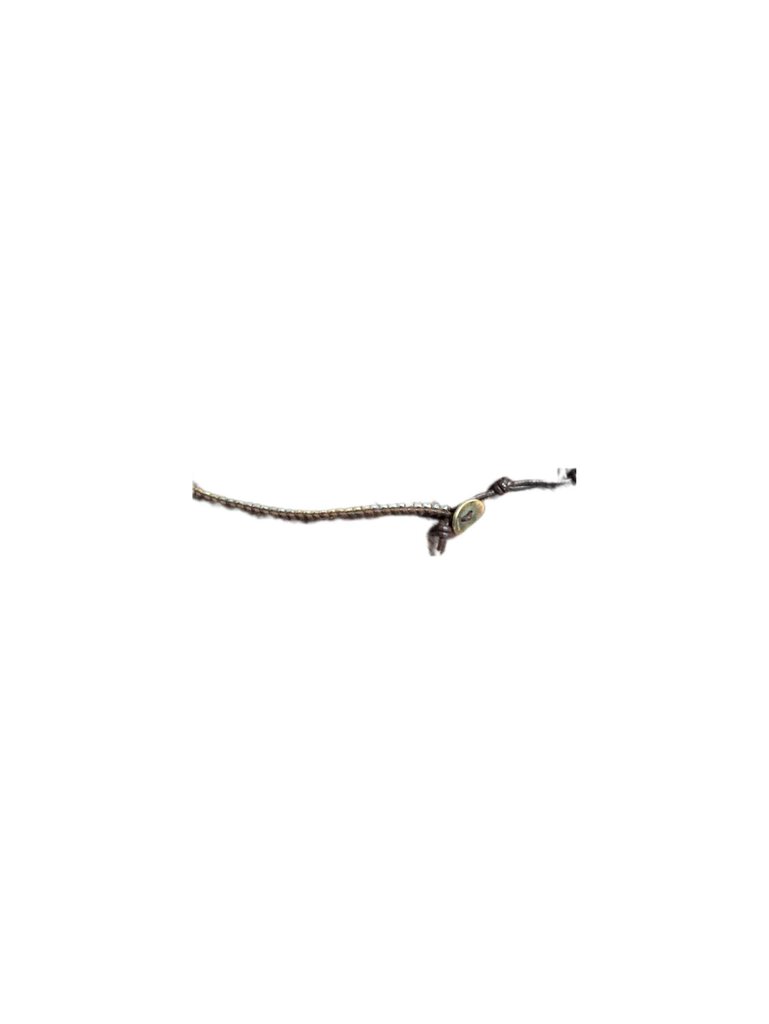 Chan Luu leather chord/minibead wrap bracelet