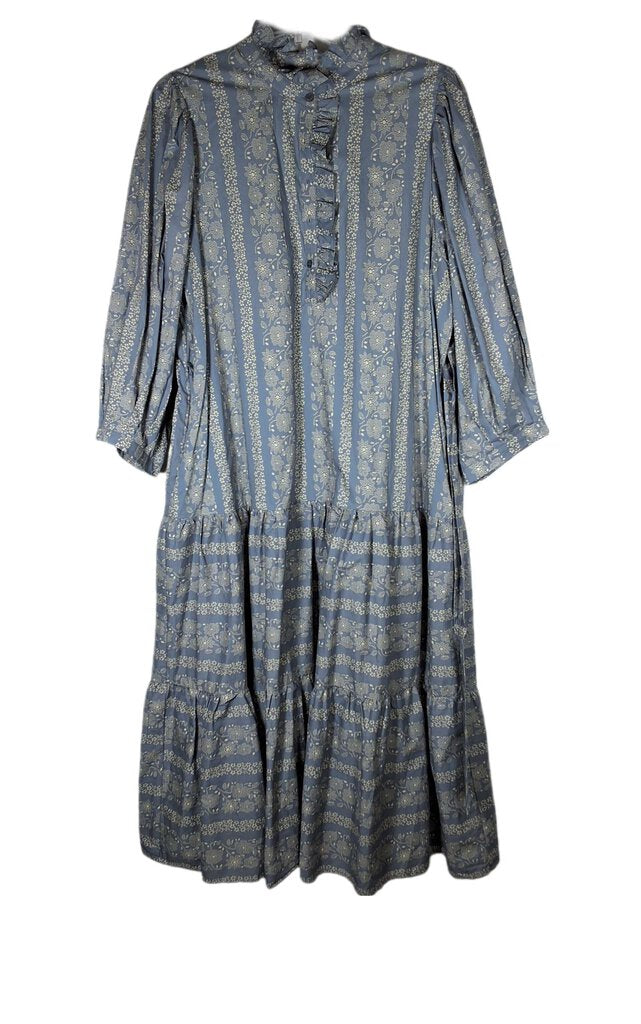 Entro long sleeve floral maxi w/ruffle