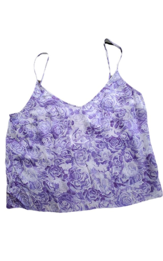 Ganni 2pc satin cami skirt set/floral