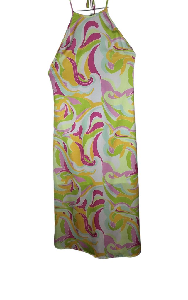 Silka satin Halterdress/swirls