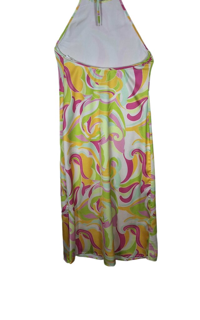 Silka satin Halterdress/swirls
