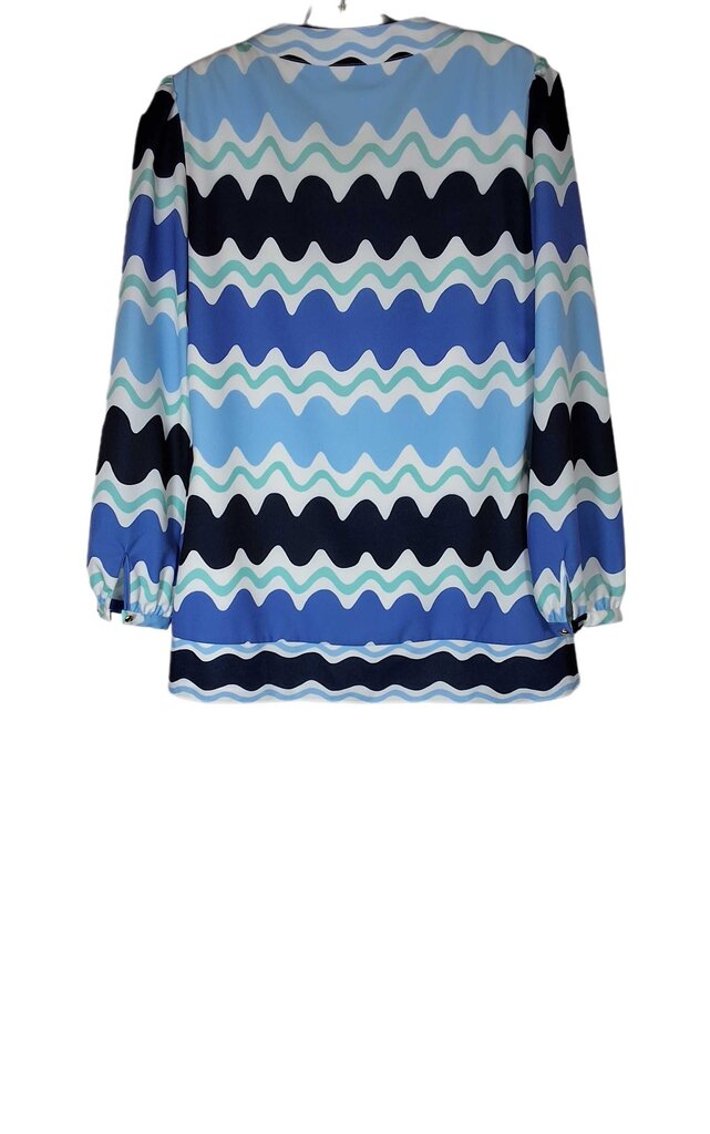 STS long sleeve tie top/wavey print