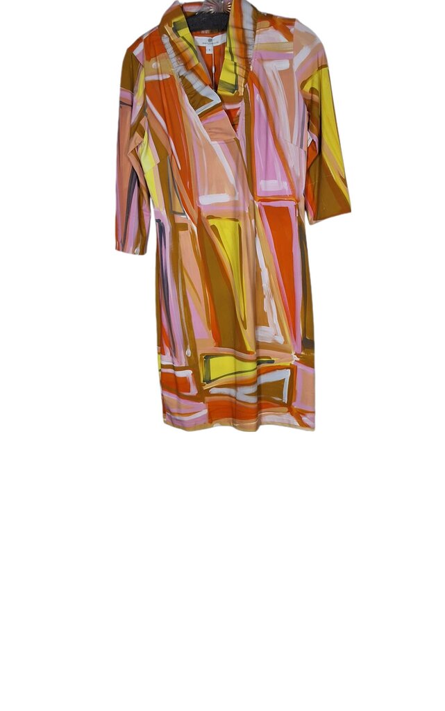 Jean Pierreklifa long sleeve knit abstract dress