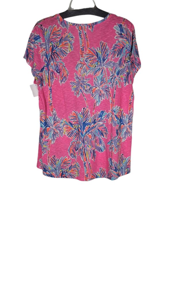 Lilly Pulitzer short sleeve knit top/Palm trees
