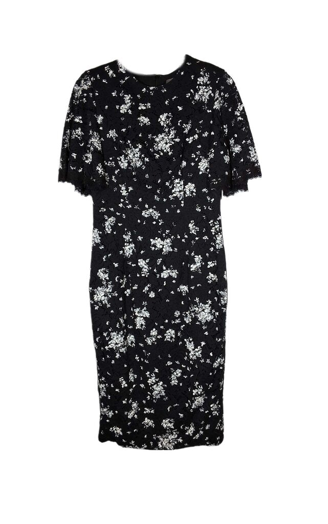 Lela Rose lace floral cocktail dress