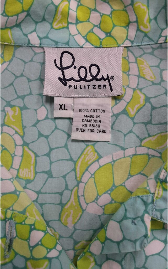 Lilly Pulitzer long sleeve shirt w/turtles (vintage)