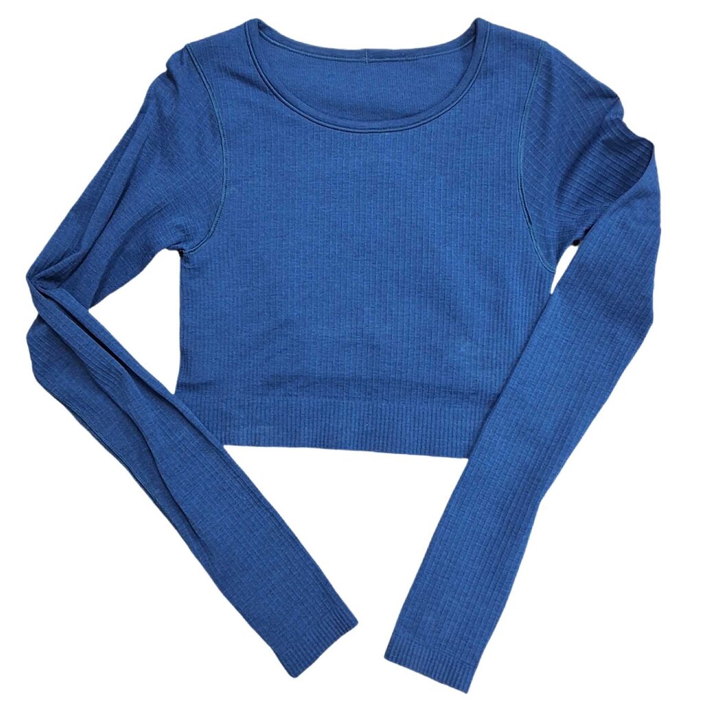 Lululemon long sleeve crop workout top/ribs