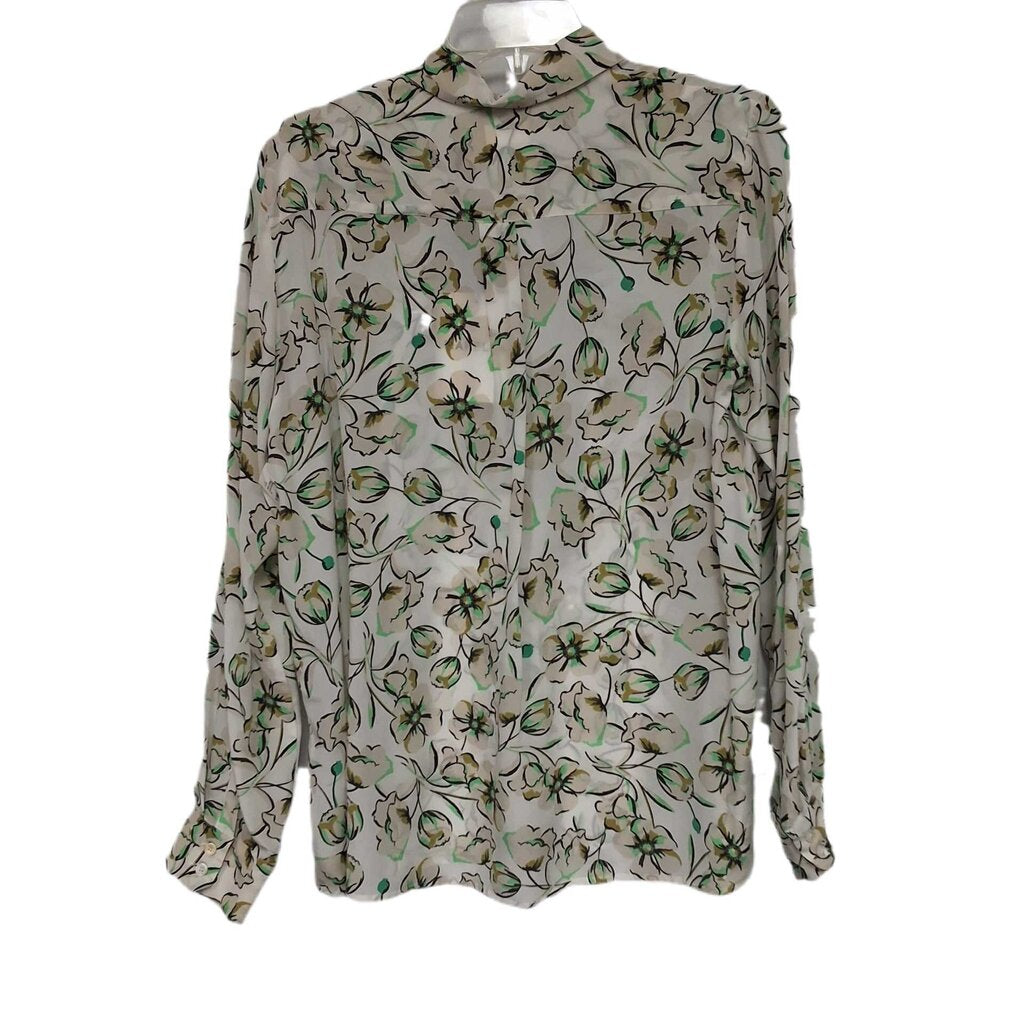 Marella long sleeve silk blouse/flowers