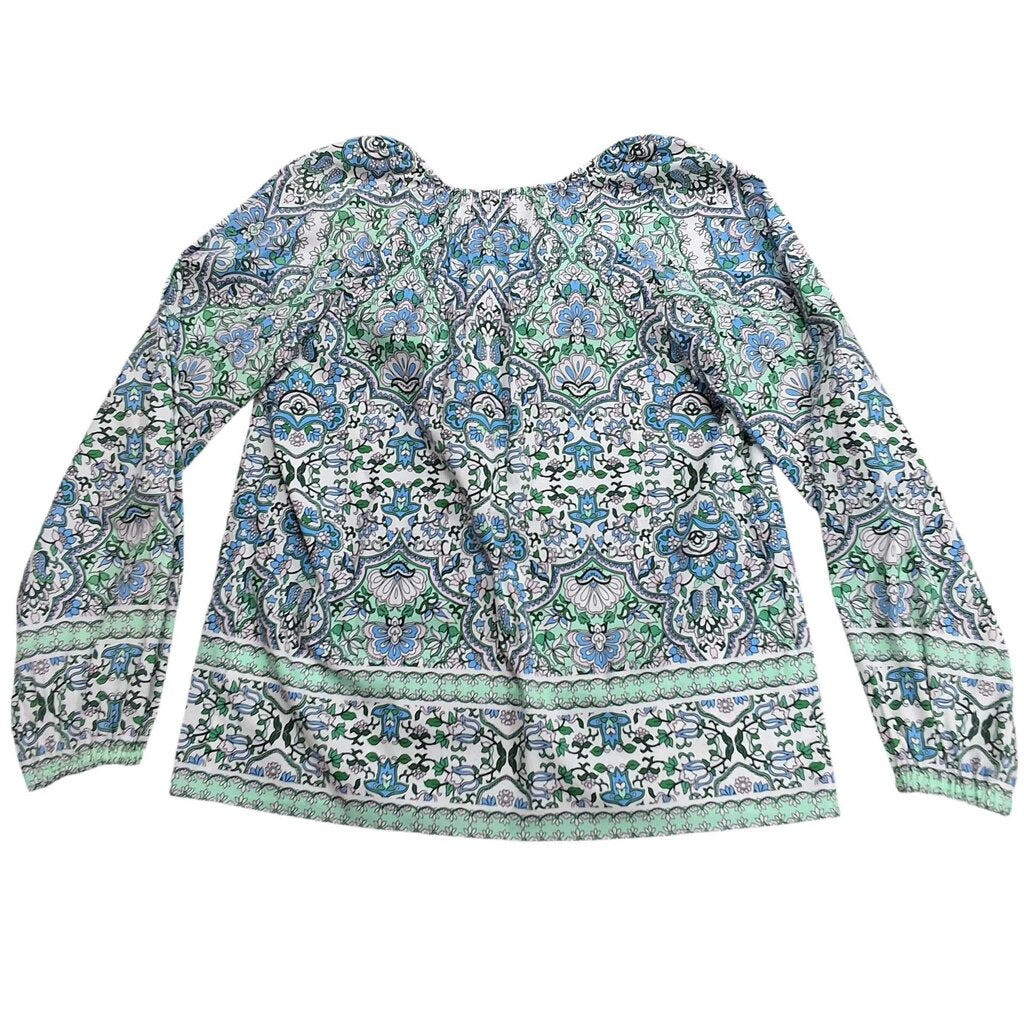 Shoshanna long sleeve top with floral swirls
