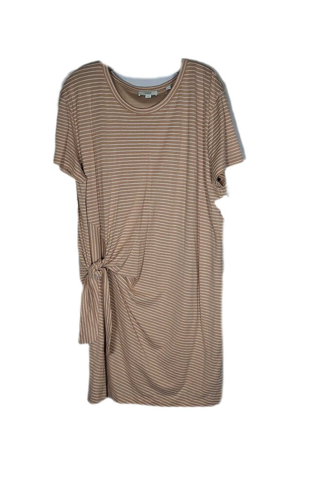 Vince short sleeve knit dress/pinstripe