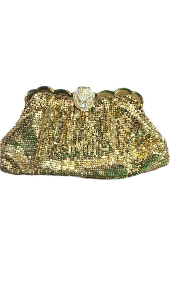 White & Davis metallic clutch/NO STRAP