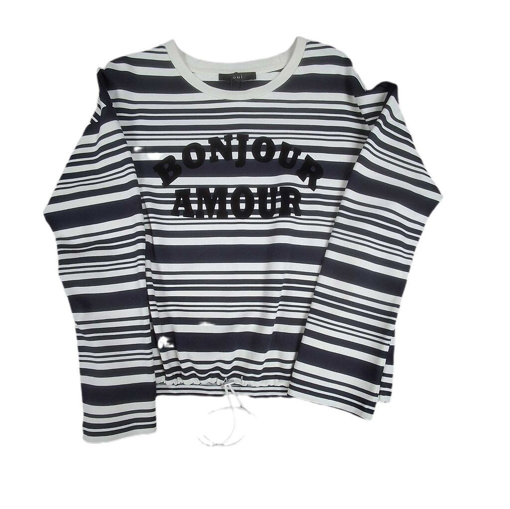 Oui long sleeve stripe top/bonjour