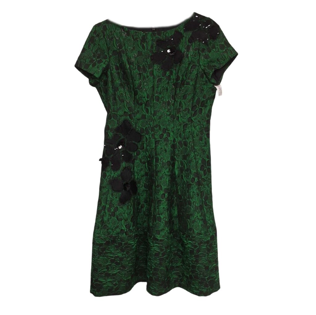 Teri Jon short sleeve brocade cocktail dress/shimmers