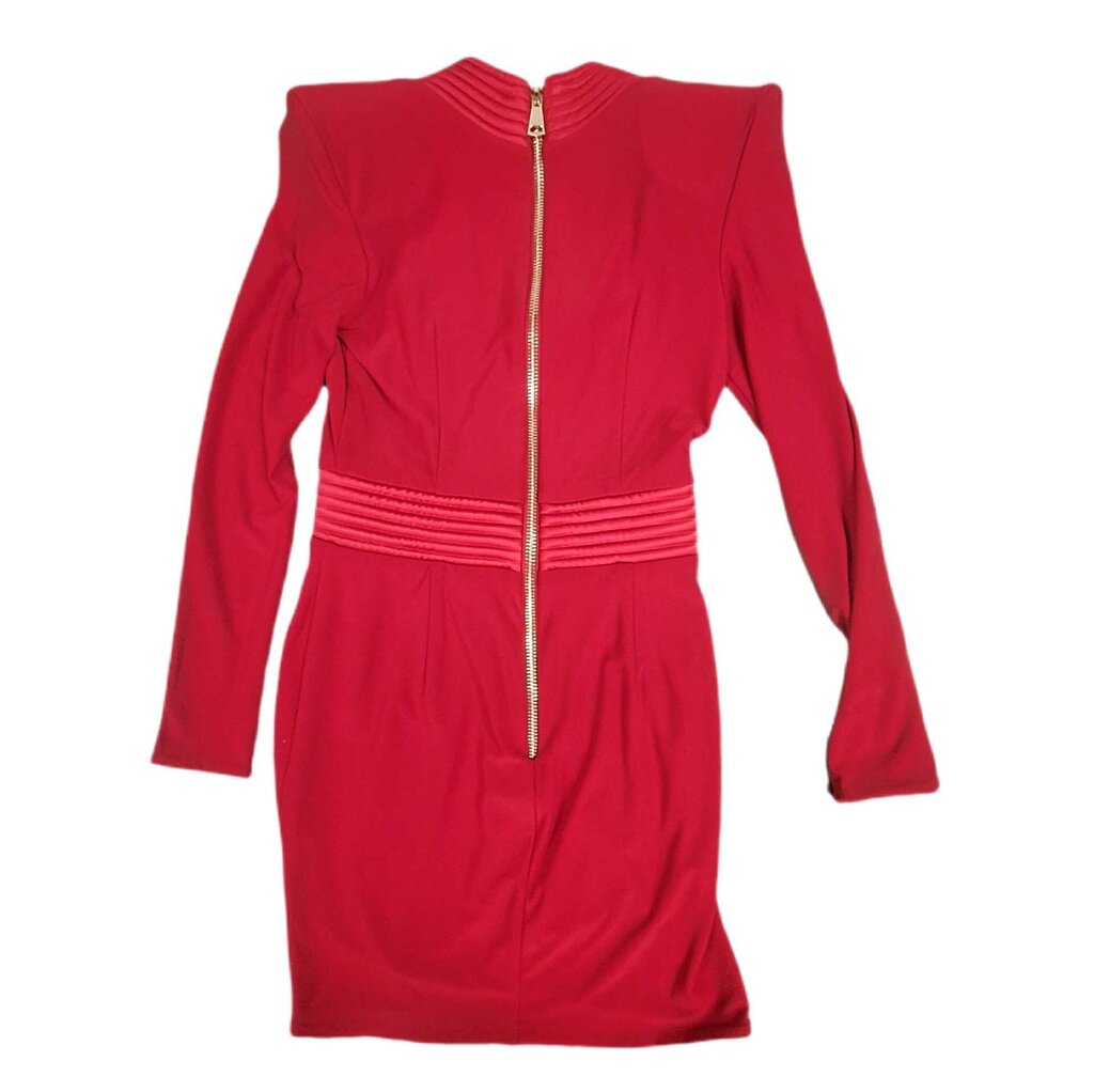 Zhivago long sleeve dress/satin rib trim