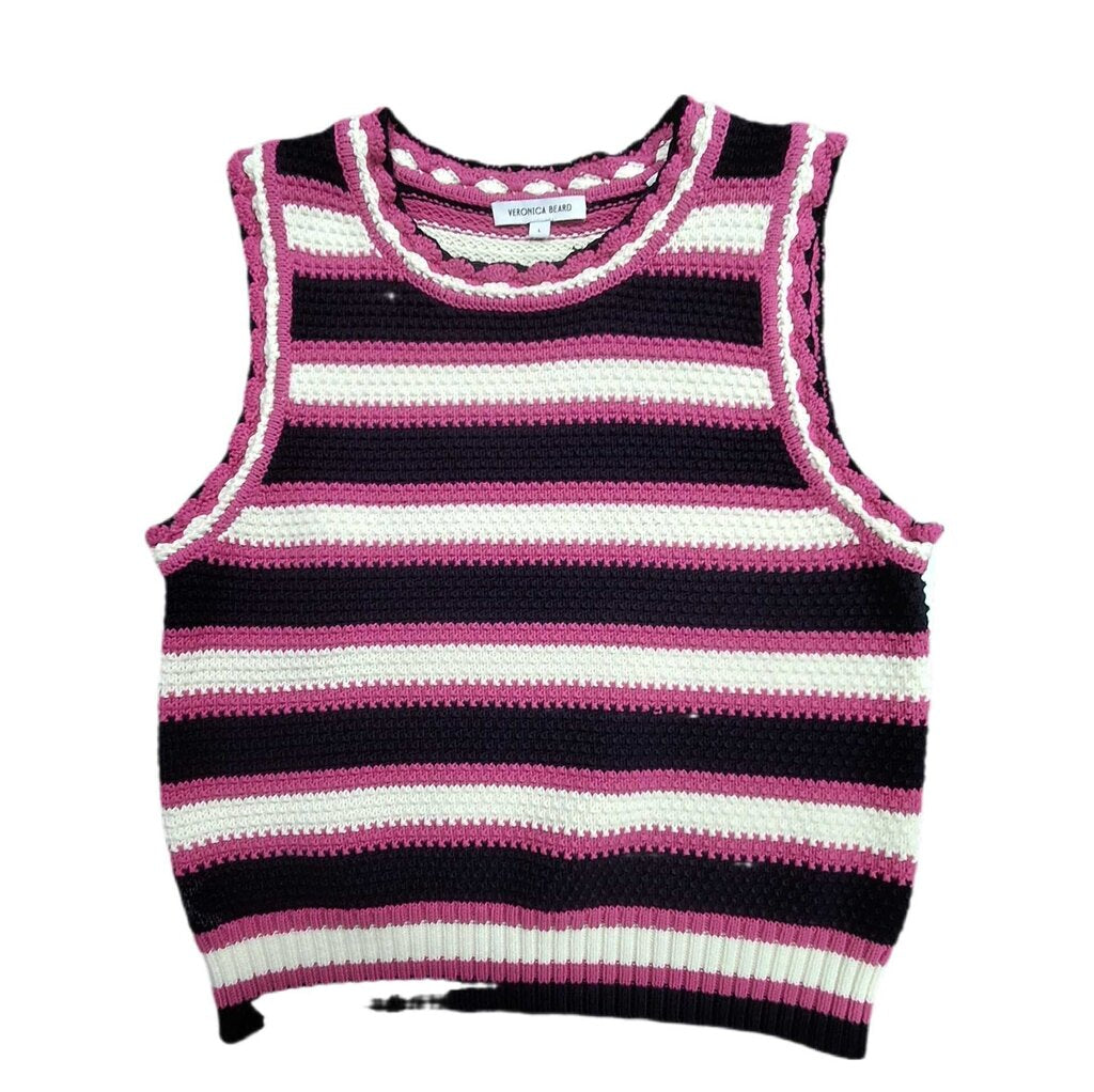 Veronica Beard sleeveless sweater/stripe