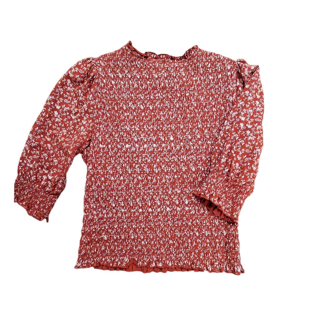Veronica Beard short sleeve floral top/gatherss