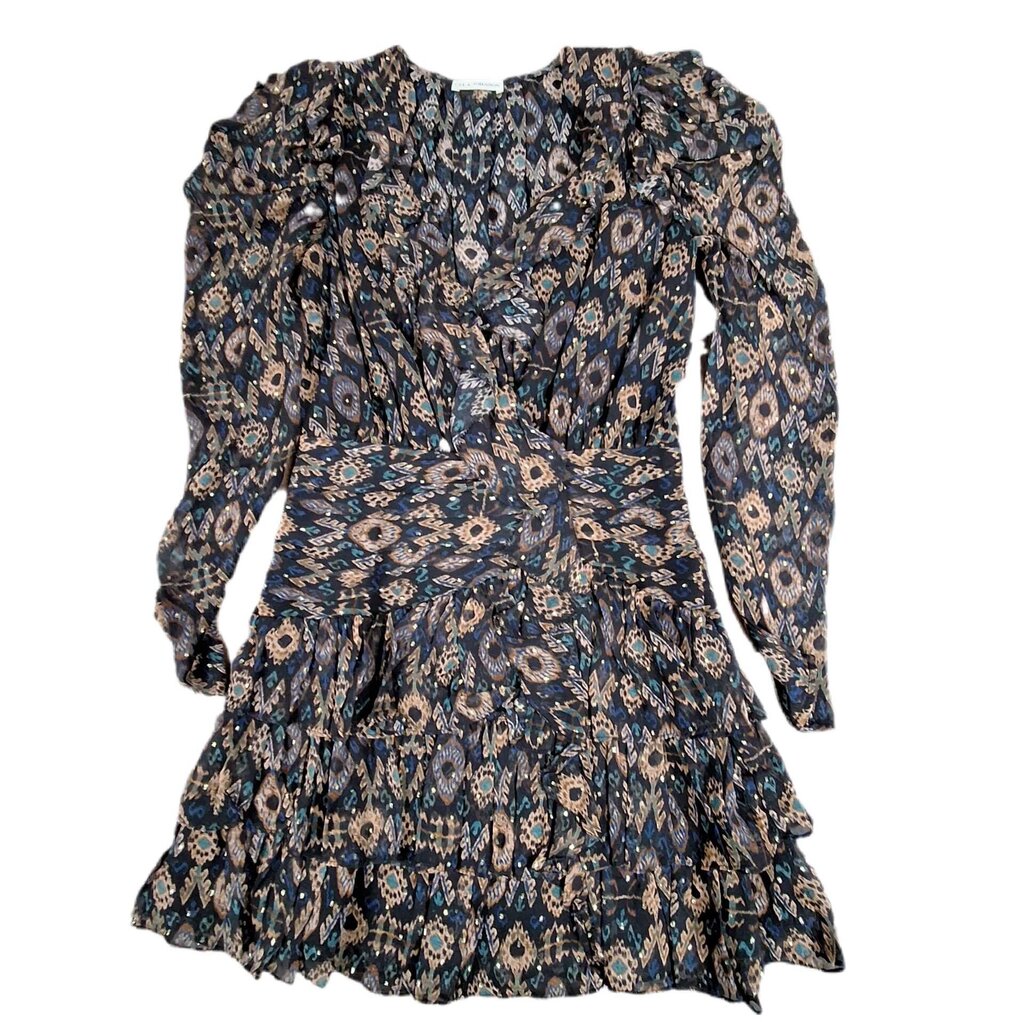 Ulla Johnson long sleeve ruffle dress/aztec