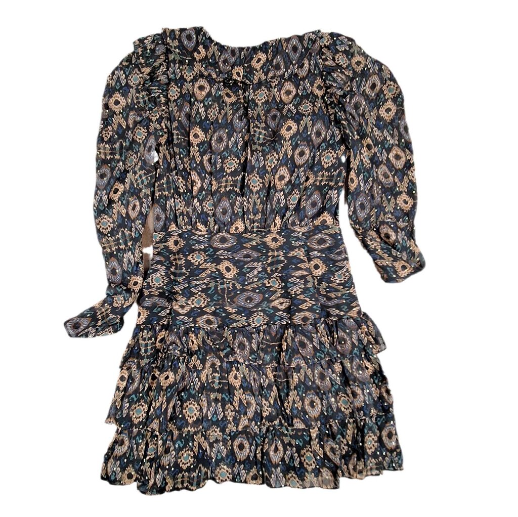 Ulla Johnson long sleeve ruffle dress/aztec