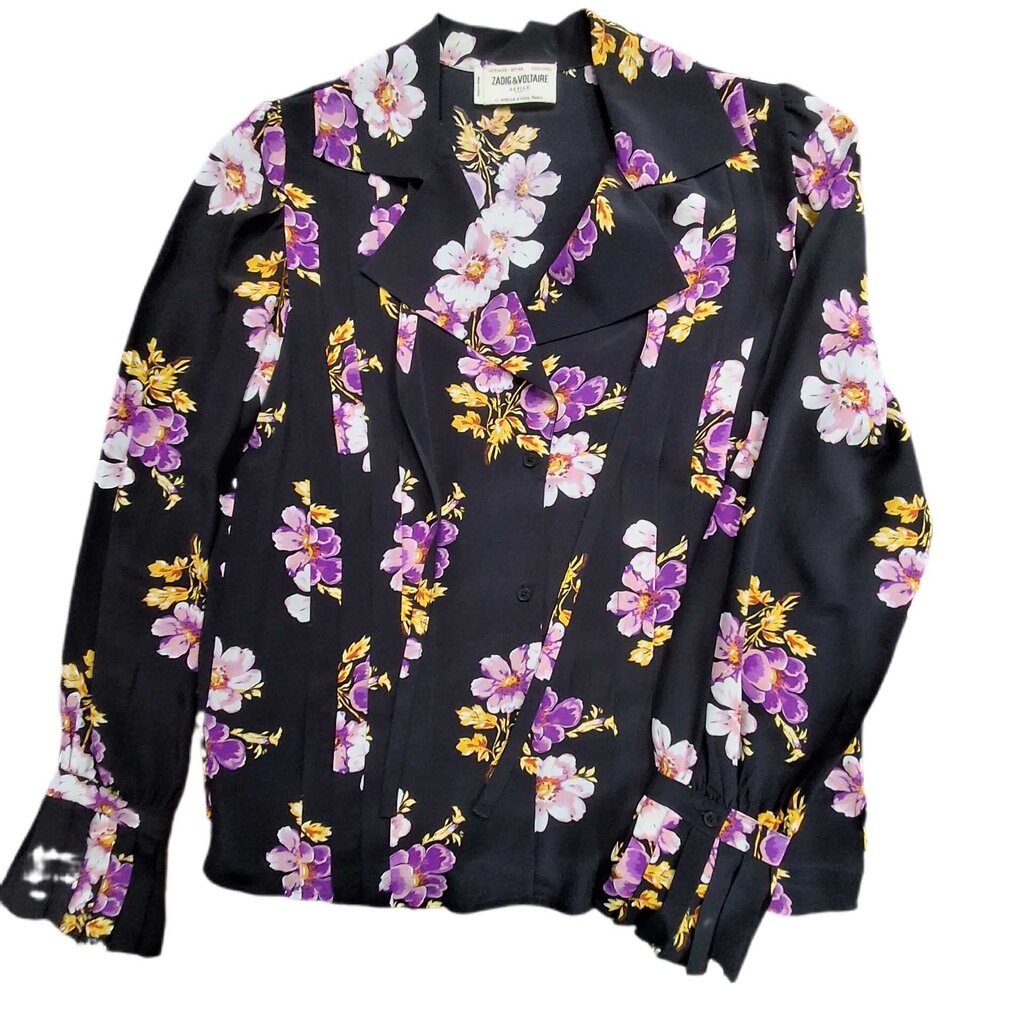 Zadig & Voltaire long sleeve silk blouse/floral