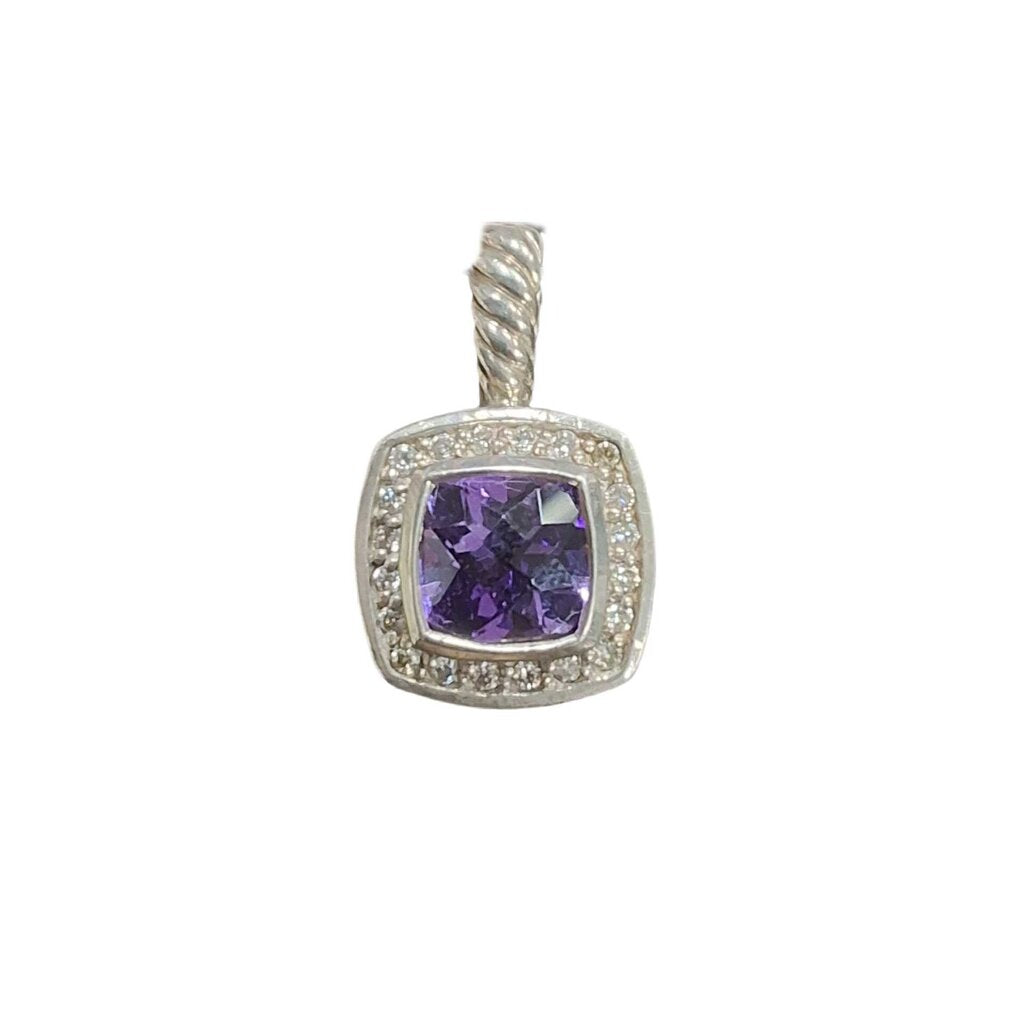 David Yurman amethyst/diamond pendant